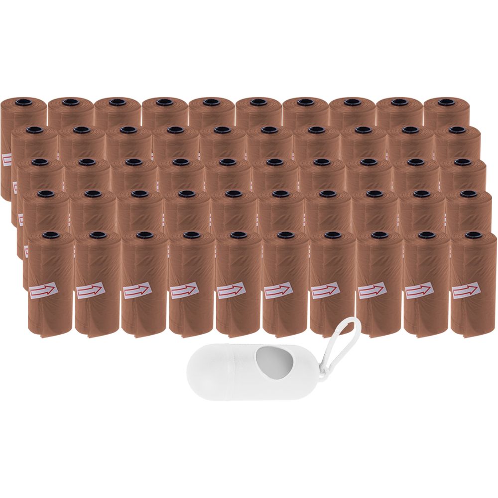 Star Babies - Scented Nappy Bag 750pcs with Dispenser - Brown