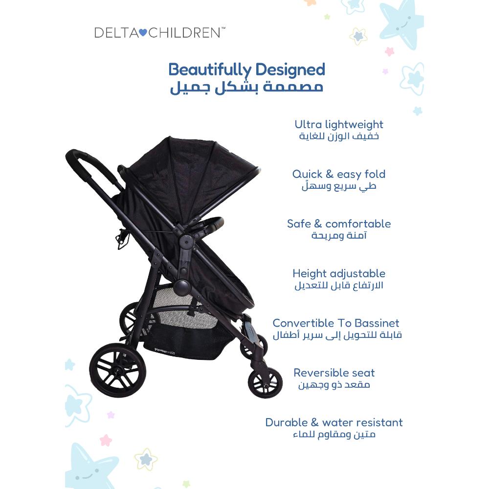 Delta Children - 2-in-1 Ultralight Baby Stroller - Reversible & Foldable