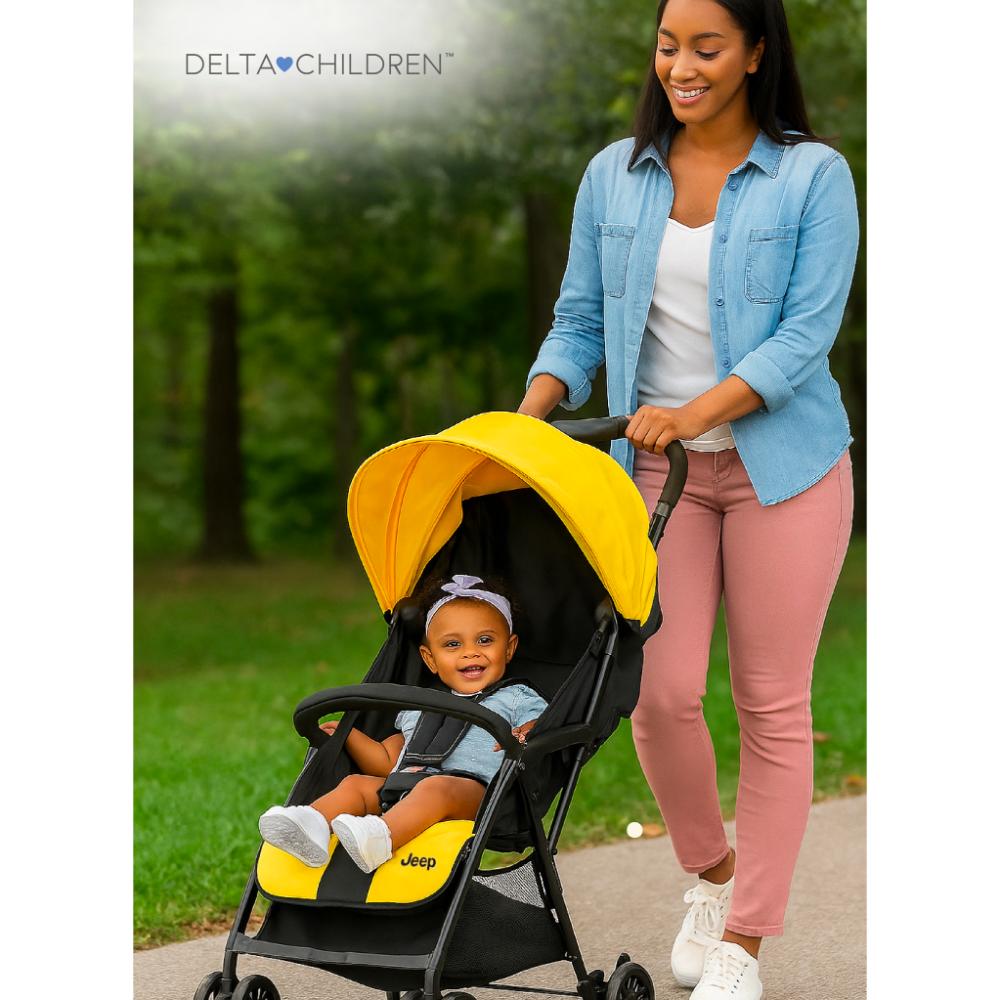 Delta Children - Jeep Compact Air Stroller - Lightweight & Travel-Ready