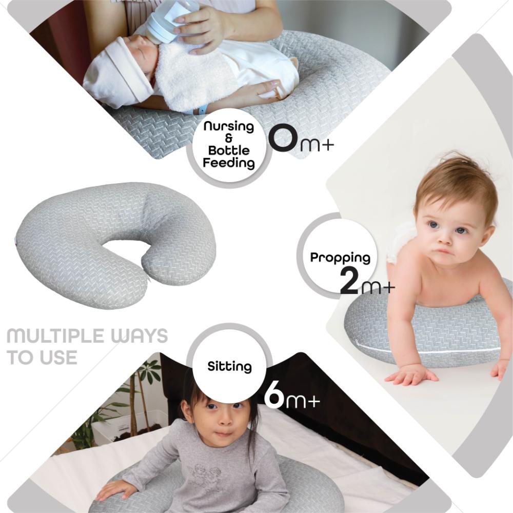 Moon - Bamboo Rayon Feeding Pillow With Sleep Positioner - Design May Vary