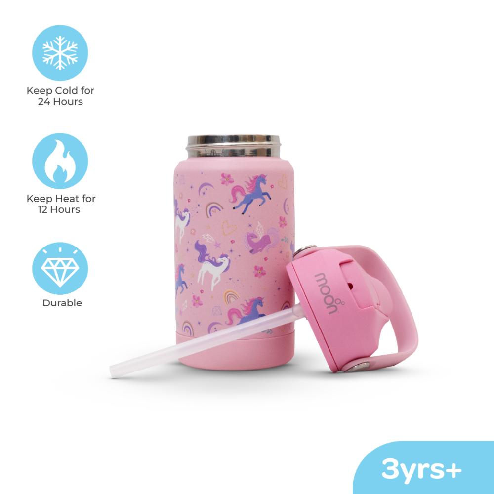 Moon - Kids Insulated Water Bottle - 350ml - Unicorn