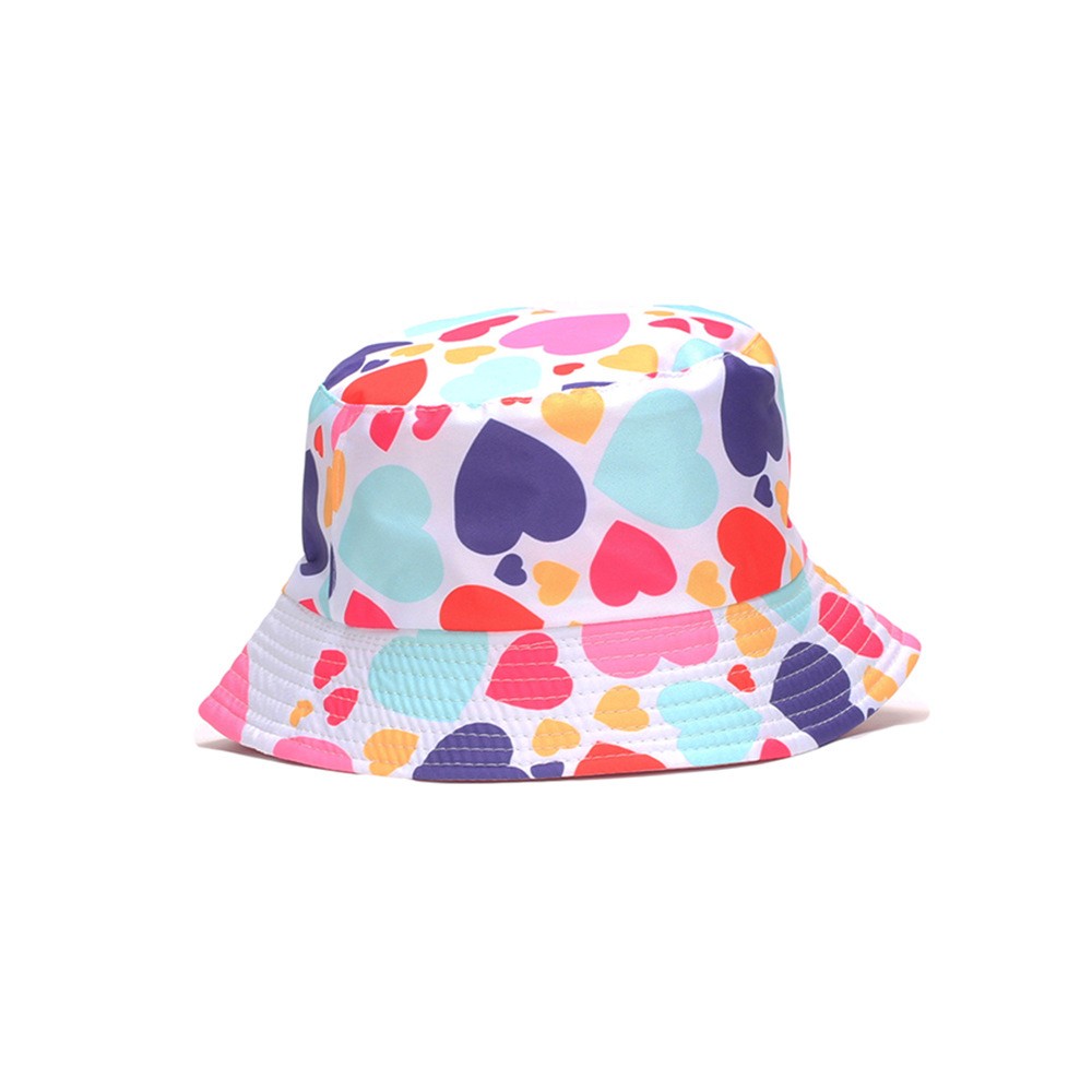 Wonder Kids - Girl's Printed Bucket Hat - Hearts