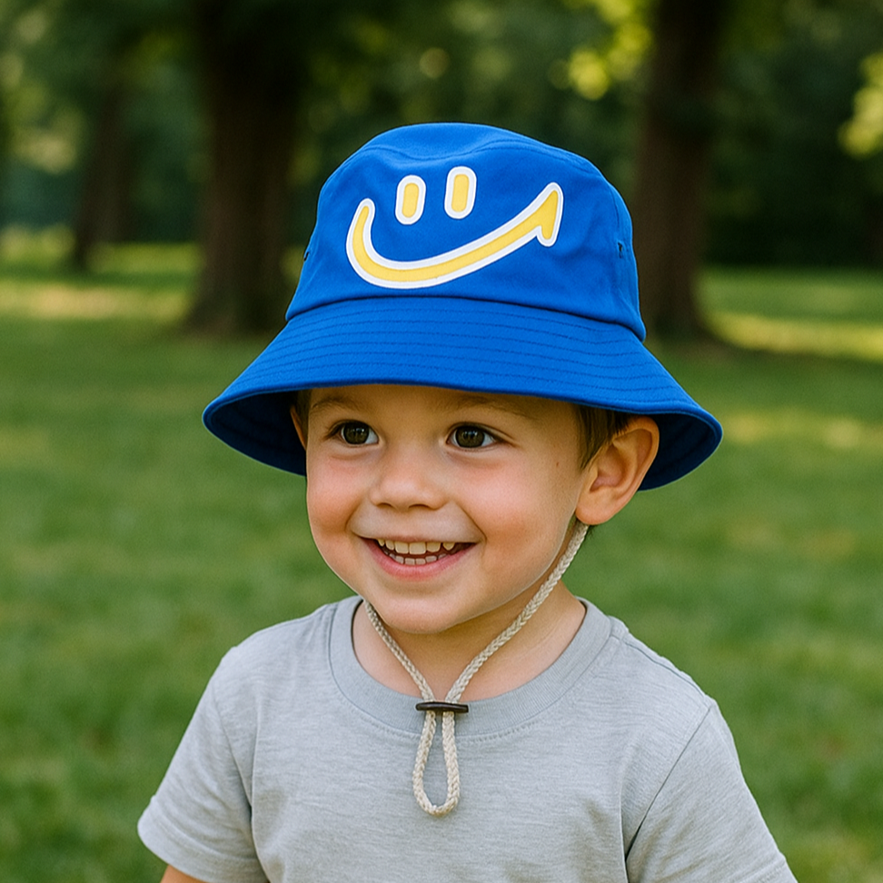 Wonder Kids Kid's Smiley Logo Detail Bucket Hat