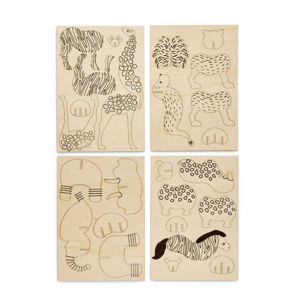 Crayola - 3D Wooden Animal Activity Craft Kit