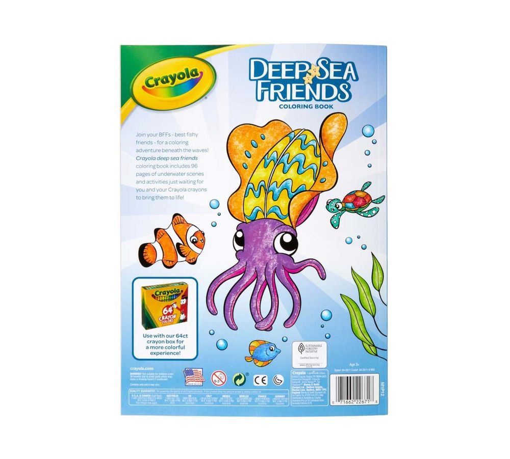 Deep Sea Friends Coloring Book With Sticker Sheet