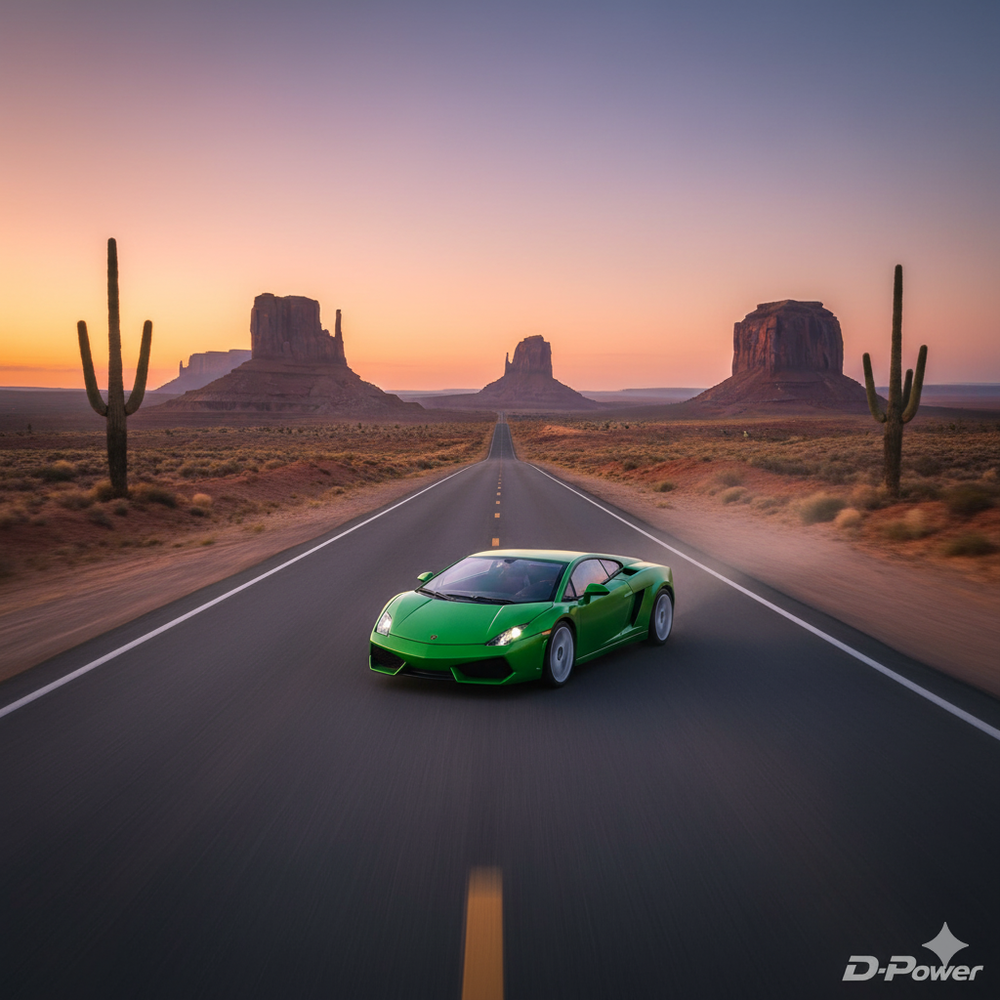 D-Power - Lamborghini Gallardo LP570-4 Diecast Mini Car 1:64 - Matte Green - 1pc