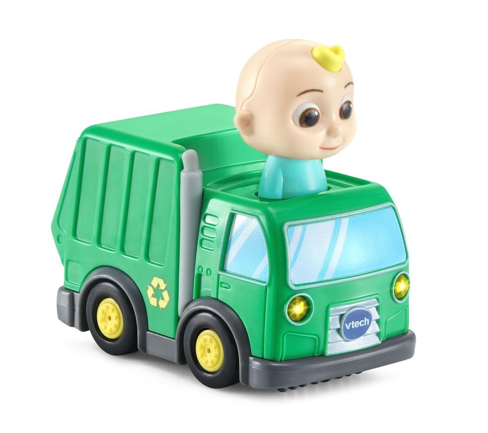 VTech - Cocomelon Go! Go! Smart Wheels JJ’s Recycling Truck & Track - Recycling Sounds & Songs - Green