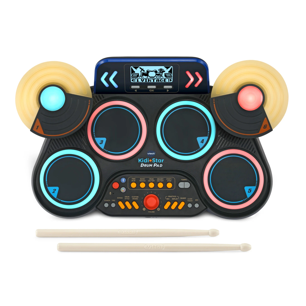Vtech - 10-In-1 Kidi Light-Up DJ Drums Kit With Bluetooth - Black