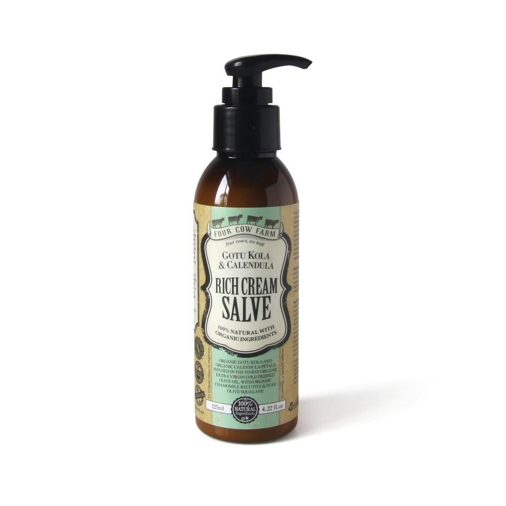 Four Cow Farm Gotu Kola & Calendula Rich Cream Salve - 125 ml