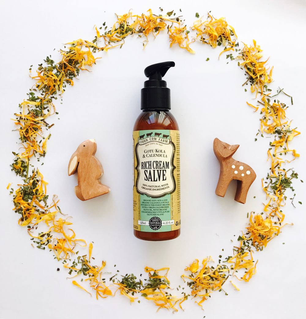 Four Cow Farm Gotu Kola & Calendula Rich Cream Salve - 125 ml