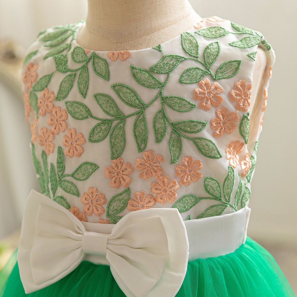 Sugar Rush - Girl's Tropical Gown Dress - Green