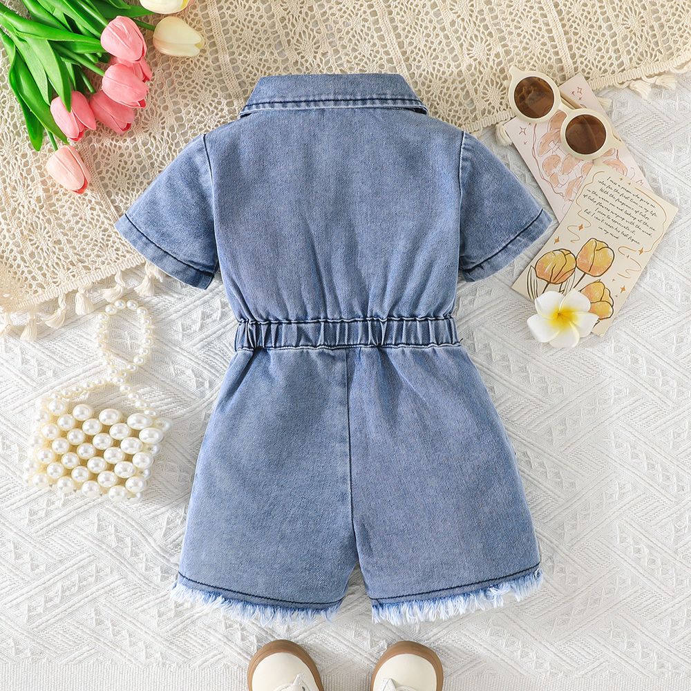 Sugar Rush - Jumpsuits With Flowers Attached - Blue