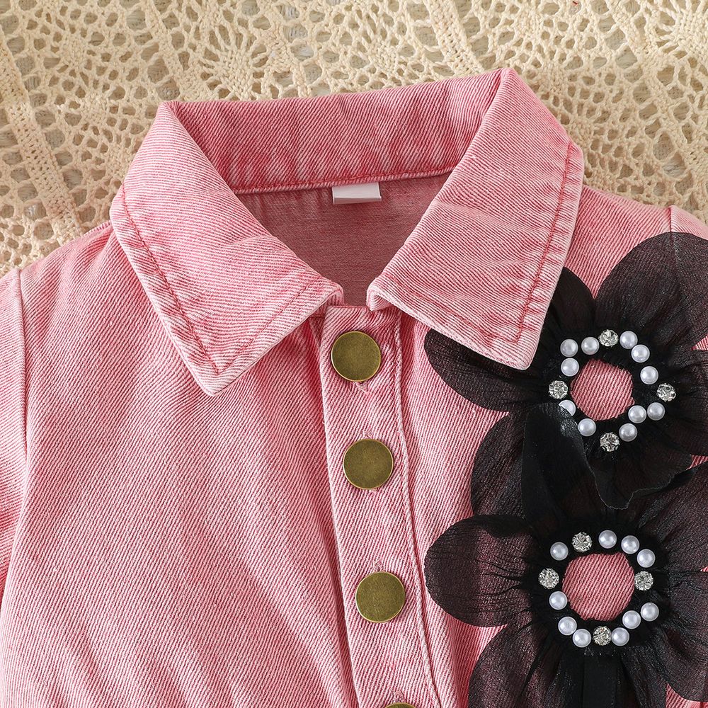 Sugar Rush - Jumpsuits With Flowers Attached - Pink