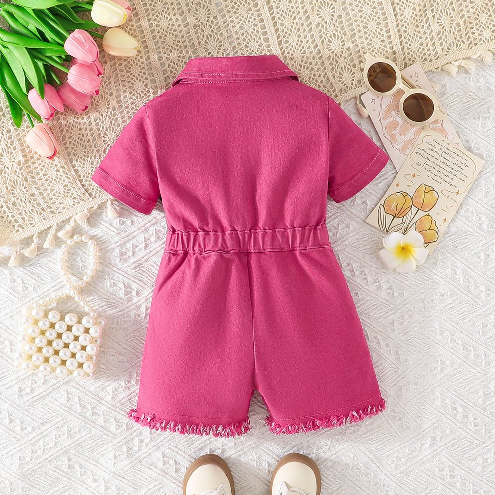 Sugar Rush - Jumpsuits With Flowers Attached - Fushcia