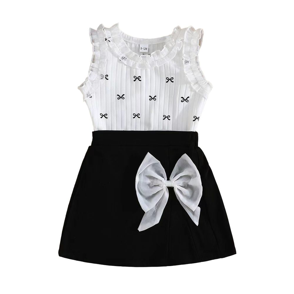 Sugar Rush - 2pc-Set - Top & Bottom - Black/White