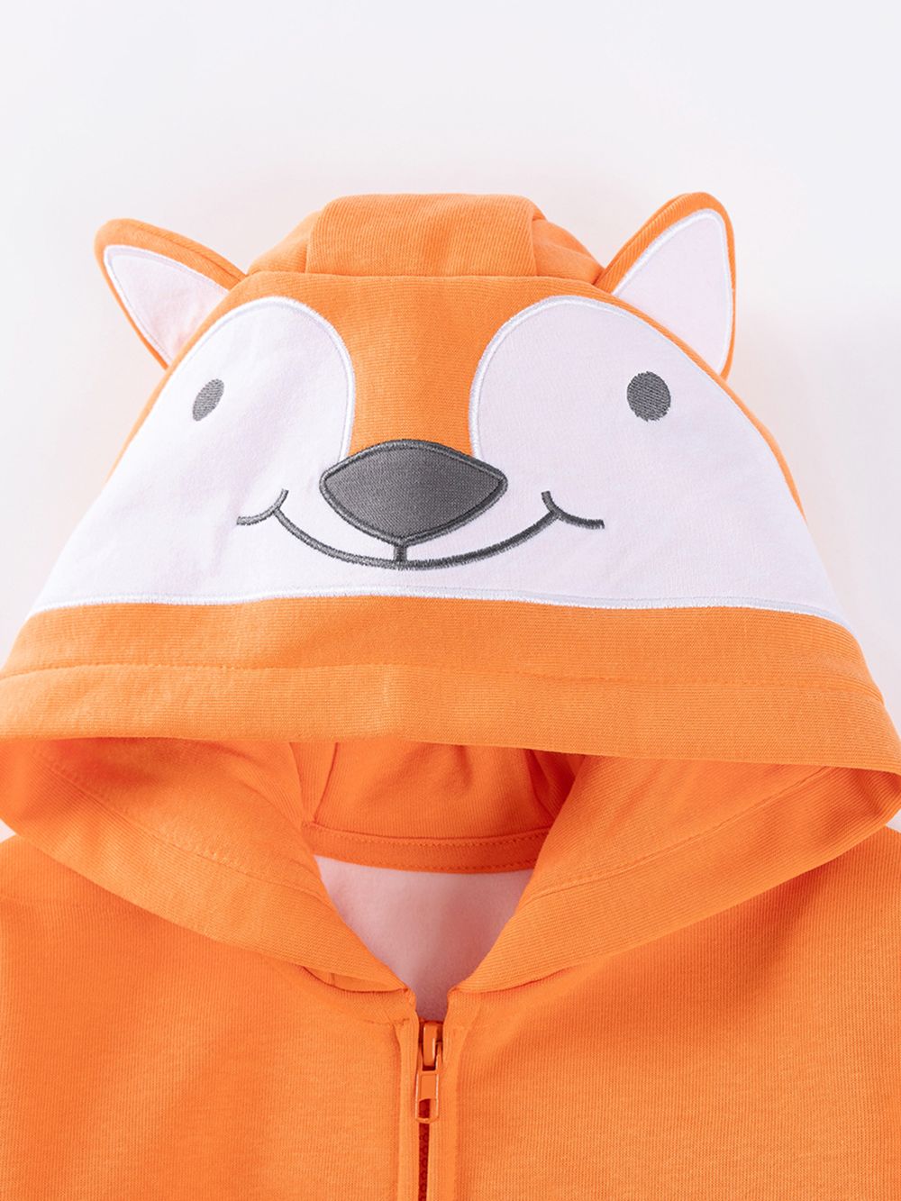 Sugar Rush - Boys' Embroidered Hooded Full Sleeves Jacket - Orange