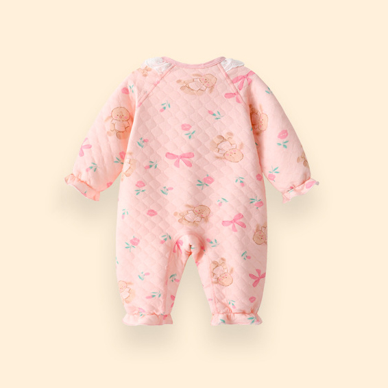 Sugar Rush - Cute Printed Design Romper - Pink