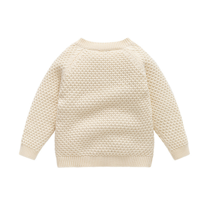Sugar Rush - Baby' Solid Regular Full Sleeves Sweater - Beige