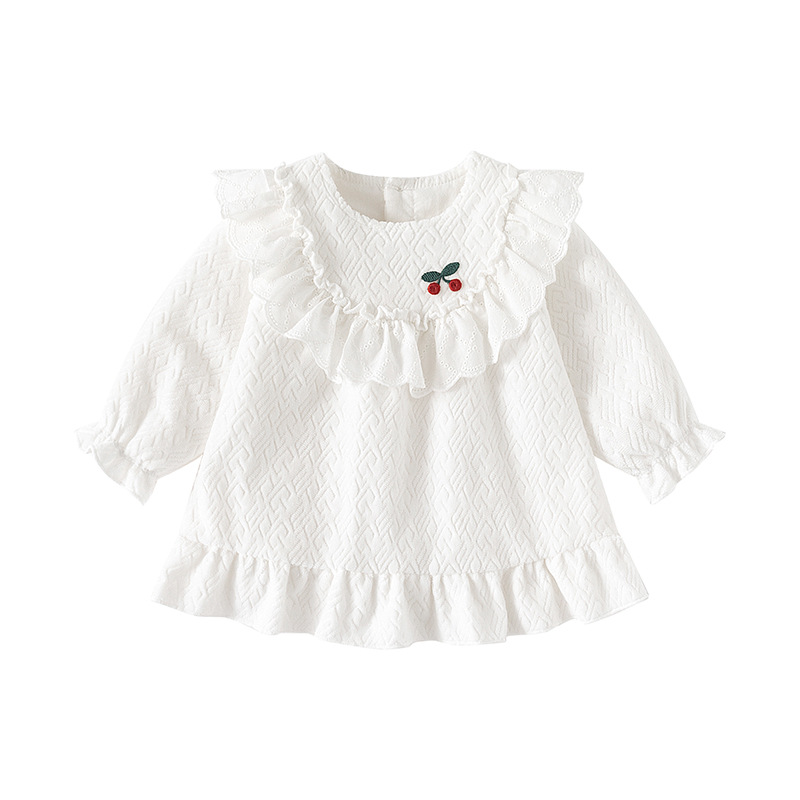 Sugar Rush - Solid A-Line Dress - White