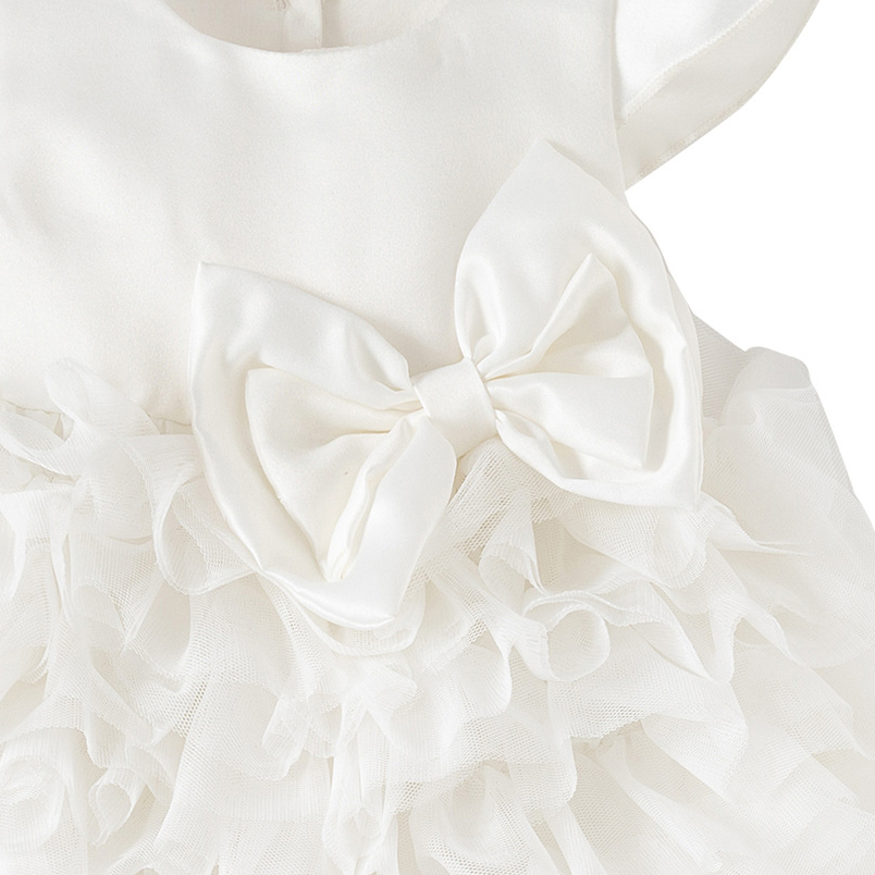 Sugar Rush - Ruffled Rompers With Big Bow Attached - White