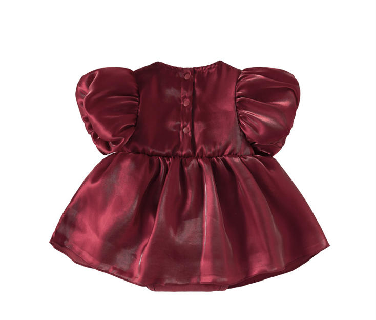 Sugar Rush - Rompers With Cute Bows - Maroon