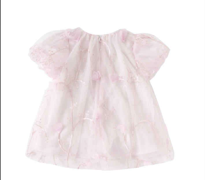 Sugar Rush - Flower Attached Fashion Dress - Pink