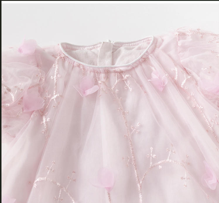 Sugar Rush - Flower Attached Fashion Dress - Pink