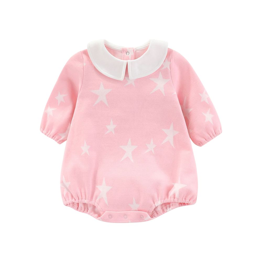 Sugar Rush - Star Print Rompers - Pink