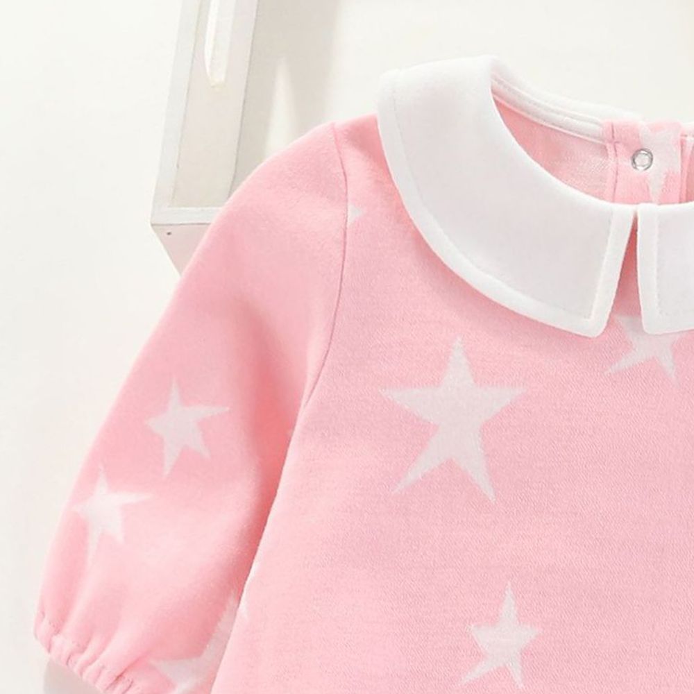 Sugar Rush - Star Print Rompers - Pink