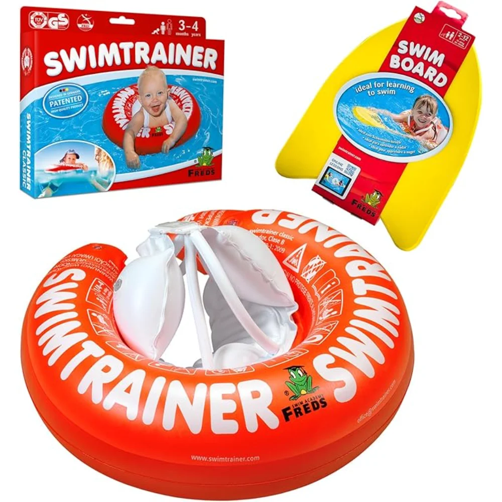 Freds Swim Academy - Swim Tube & Swimboard - Red/Yellow
