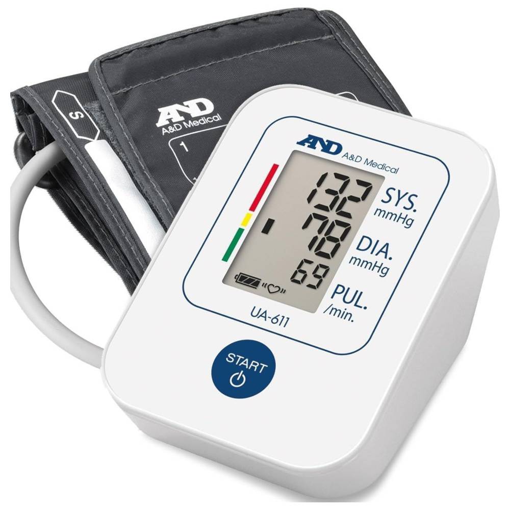 A&D Medical - Simple Upper Arm Blood Pressure Monitor - White - UA-611
