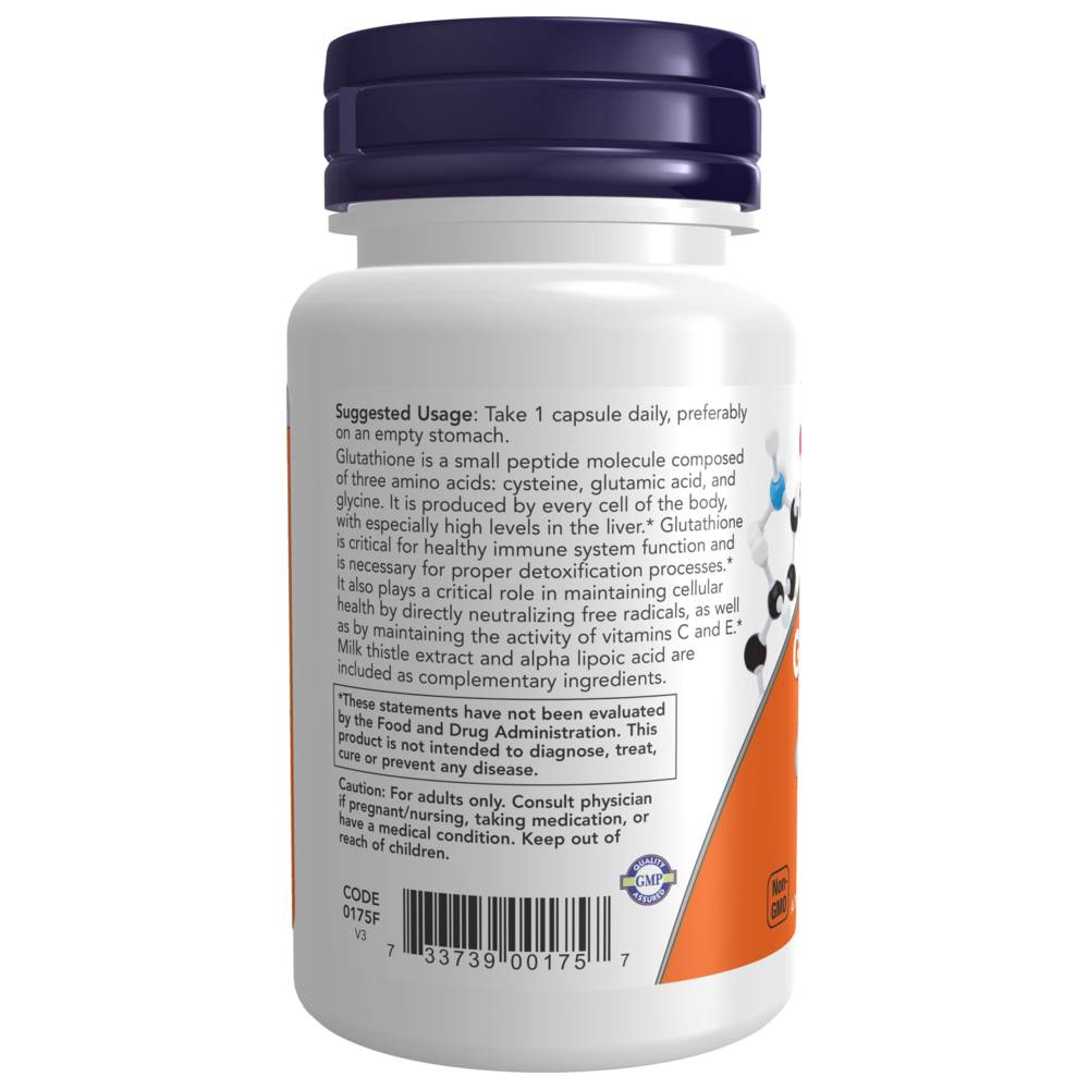 Now Foods - Glutathione 500mg Veg Capsules - 30 Pcs