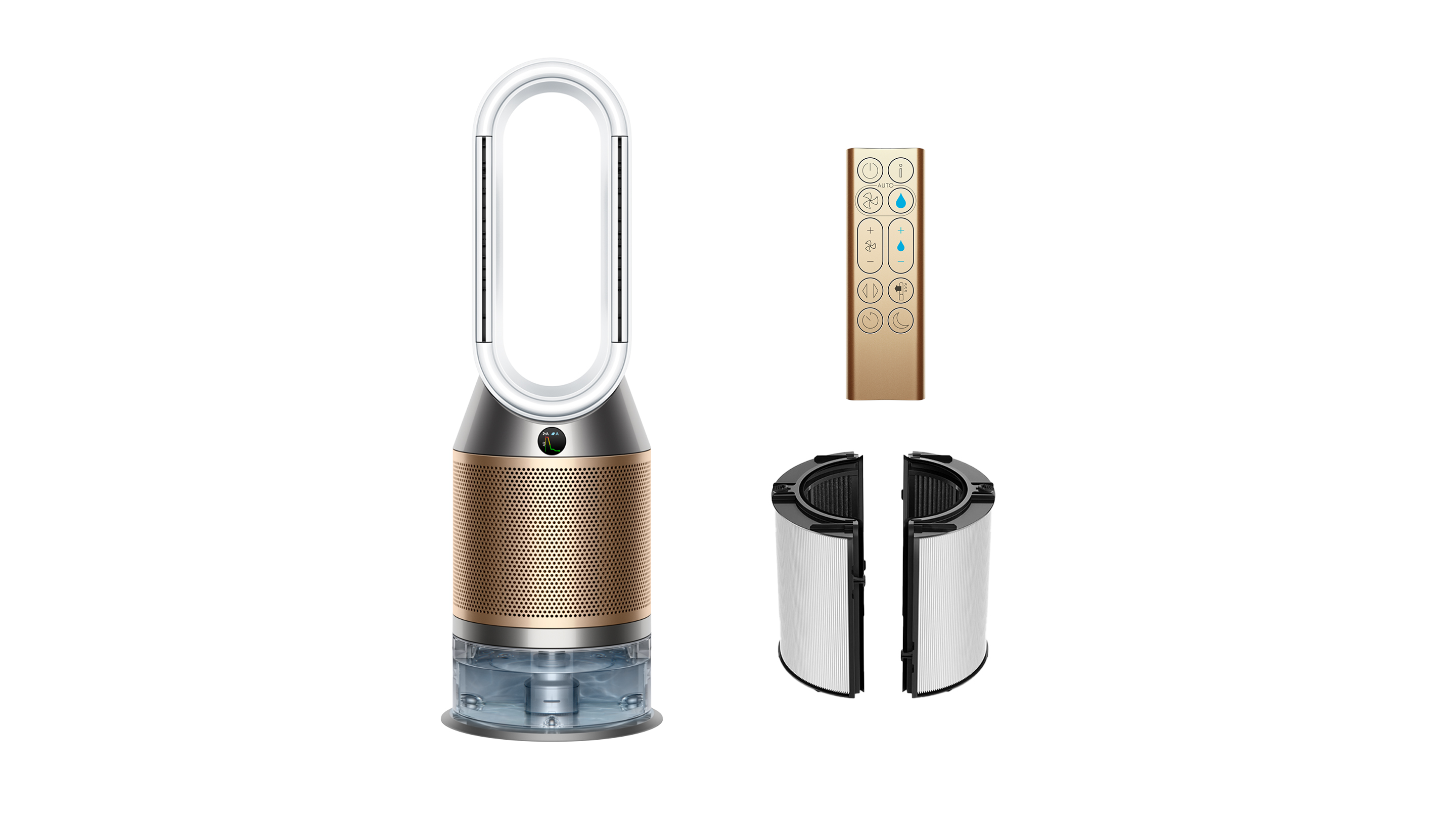 Dyson - Humidify & Cool Ph2 De-nox Air Purifier - White/Gold
