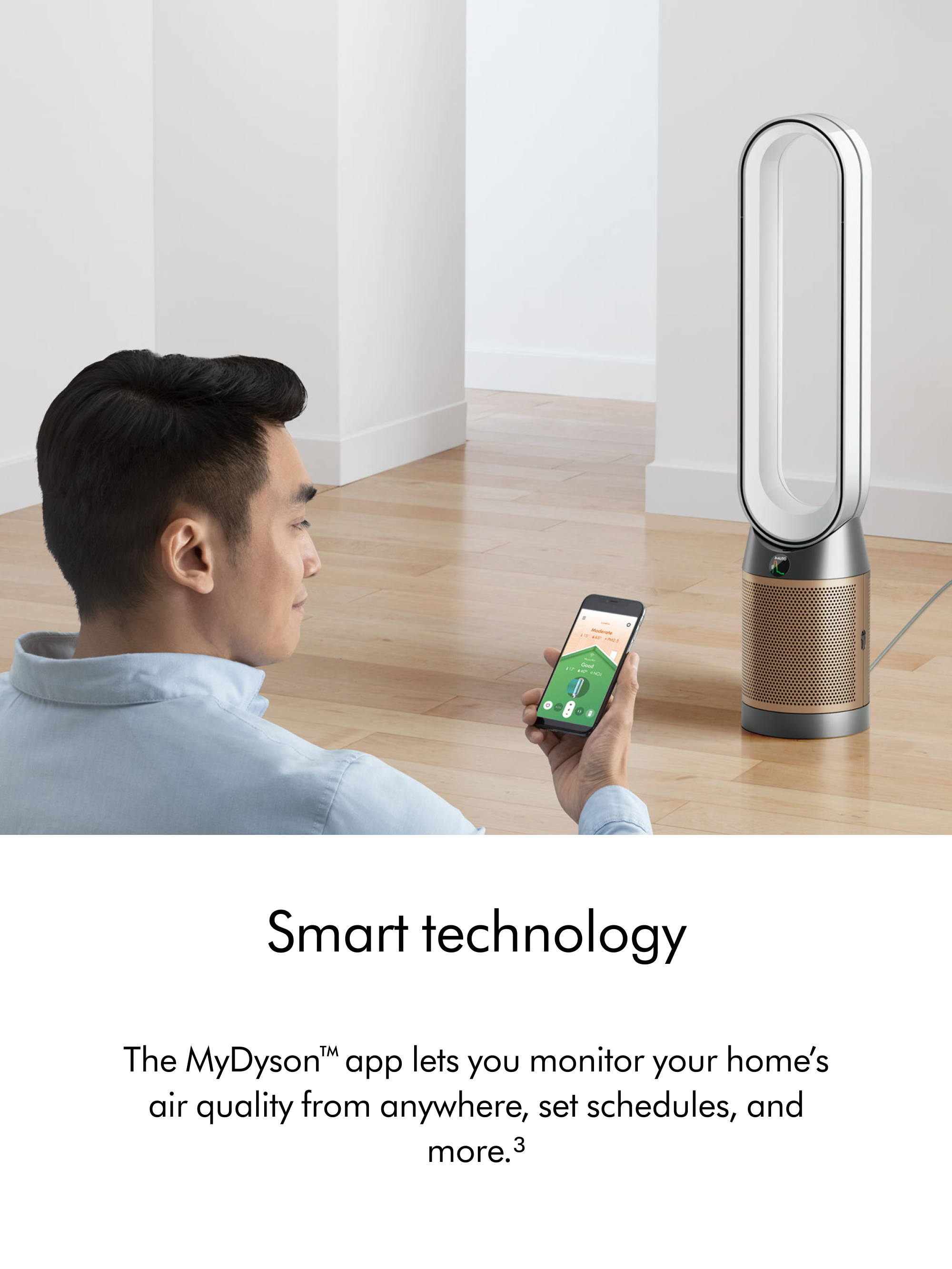 Dyson - Cool Pc2 De-nox Air Purifier - White/Gold