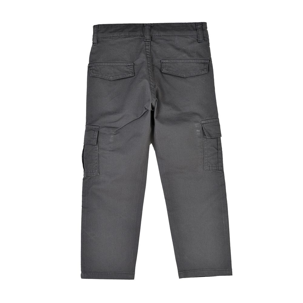 Jam - Boys' Cargo Pants With Side Pockets - Charcoal Grey