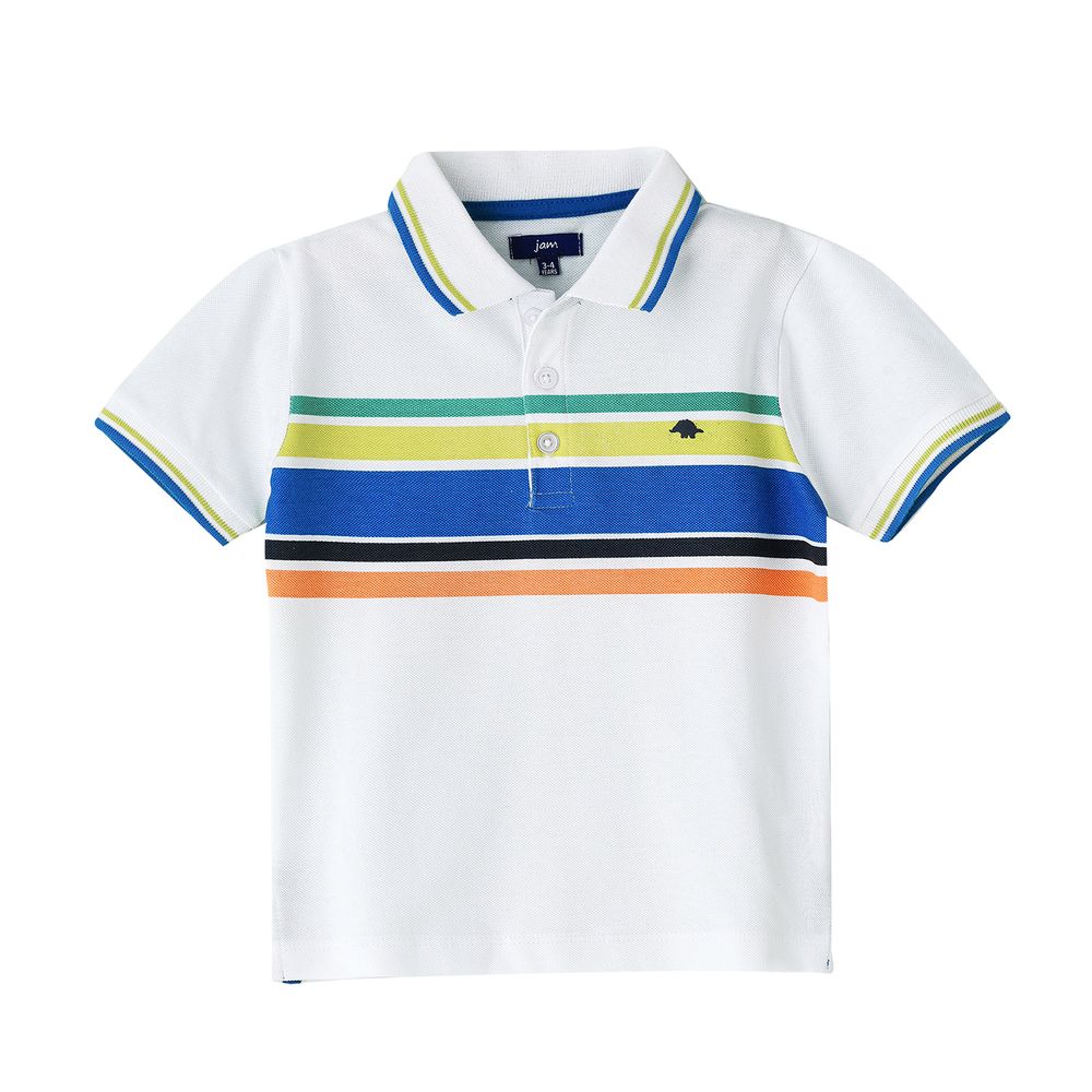Jam - Boys' Striped Cotton Polo Shirt - Multicolor