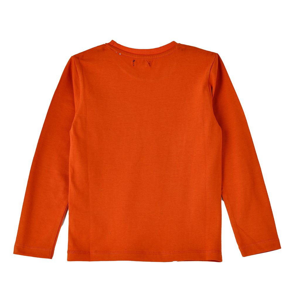 Jam - Boys' Race Car Printed Long Sleeves T-Shirt - Orange