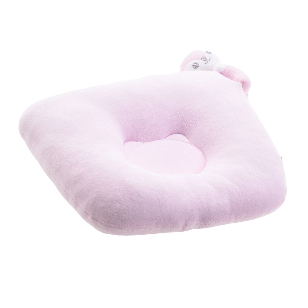 Tiny Hug - Soft And Breathable Flat Baby Pillow - Pink
