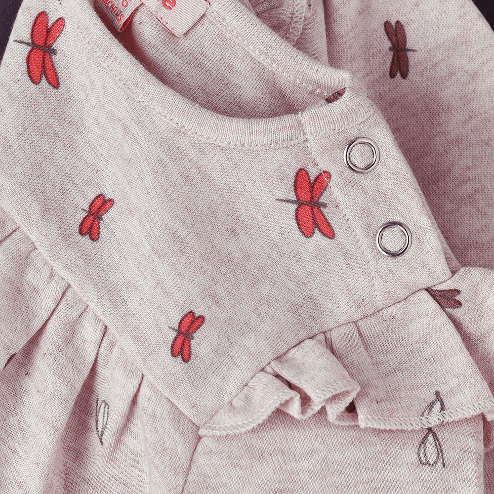 Jelliene - Cozy Knit Long Sleeve T-Shirt For Girls - Grey