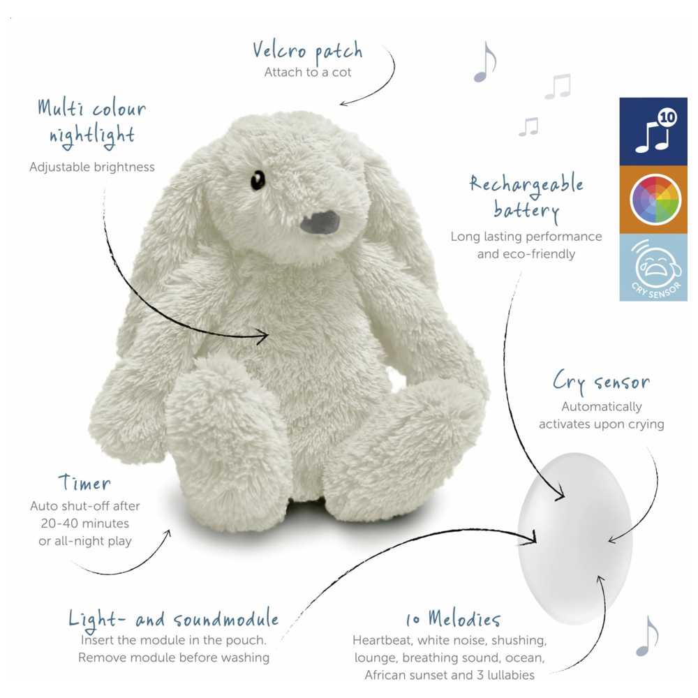 Zazu - Ro Rechargeable Sleep Soother - White
