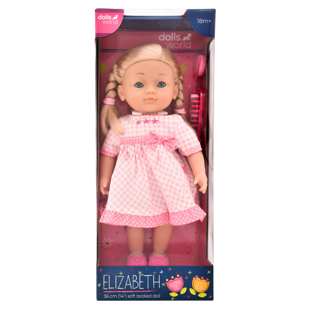 Dollsworld - Elizabeth Doll With Outfit And Hair Accessories - Pink - 14-Inch