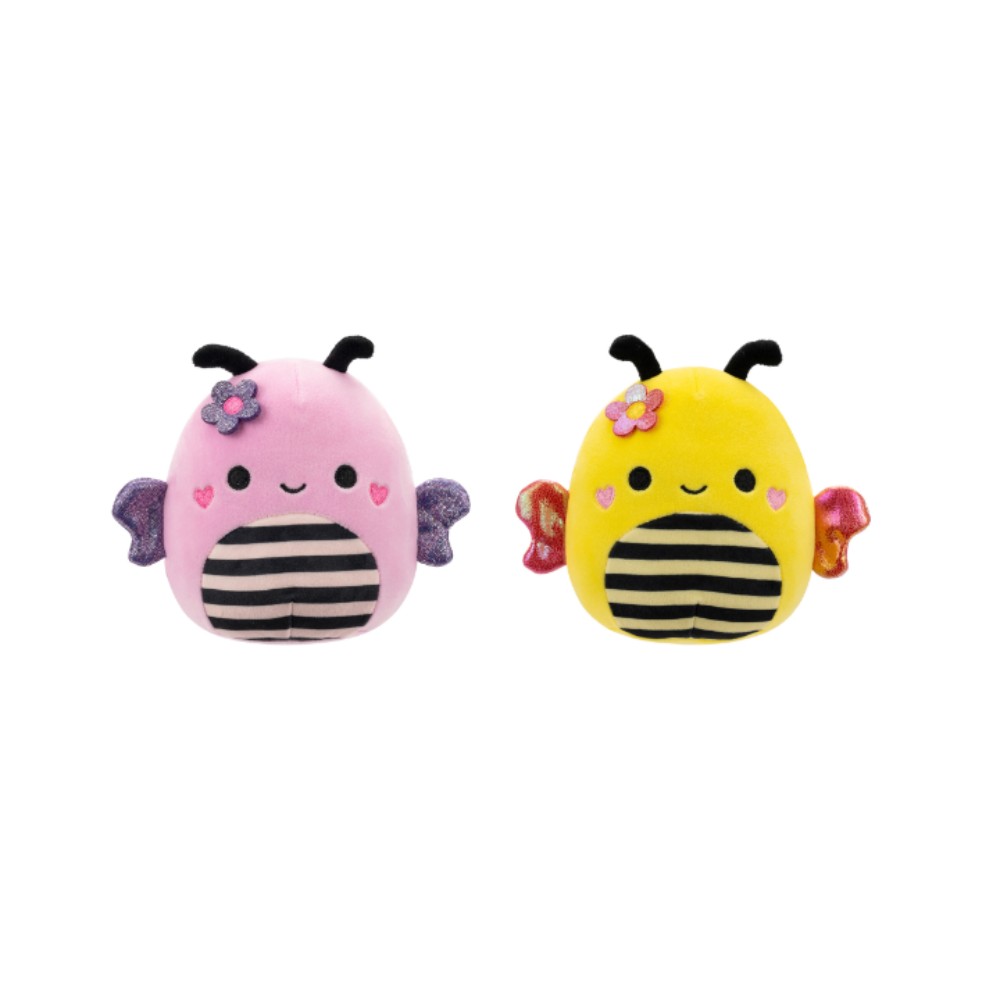 Squishmallows - Sunny The Yellow Bumblebee + Leonie The Pink Bumblebee - 7.5"
