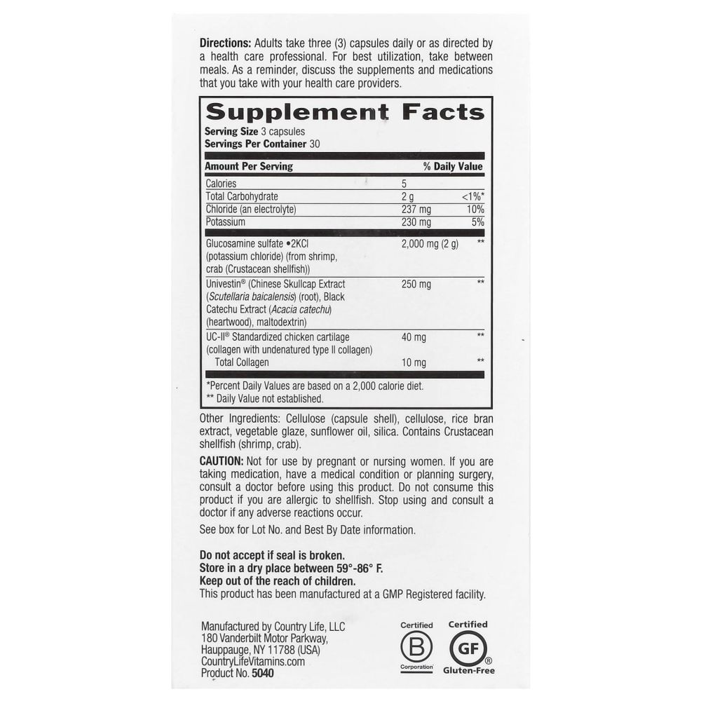 Country Life - 3-In-1 Complex Flexable Advanced Capsules - 90 Pcs