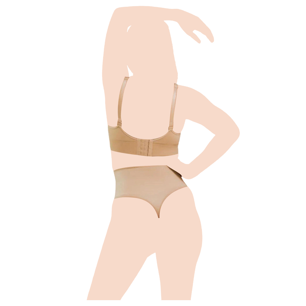 Mums & Bumps - Blanqi - Seamless Postpartum Hipster Compression Thong - Nude