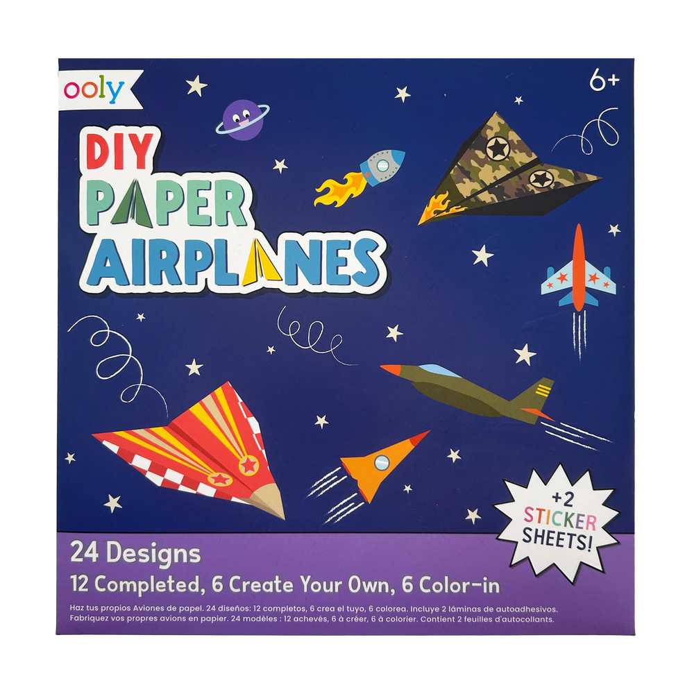Ooly - DIY Paper Airplanes Craft Kit - Multicolor - 26 Pcs