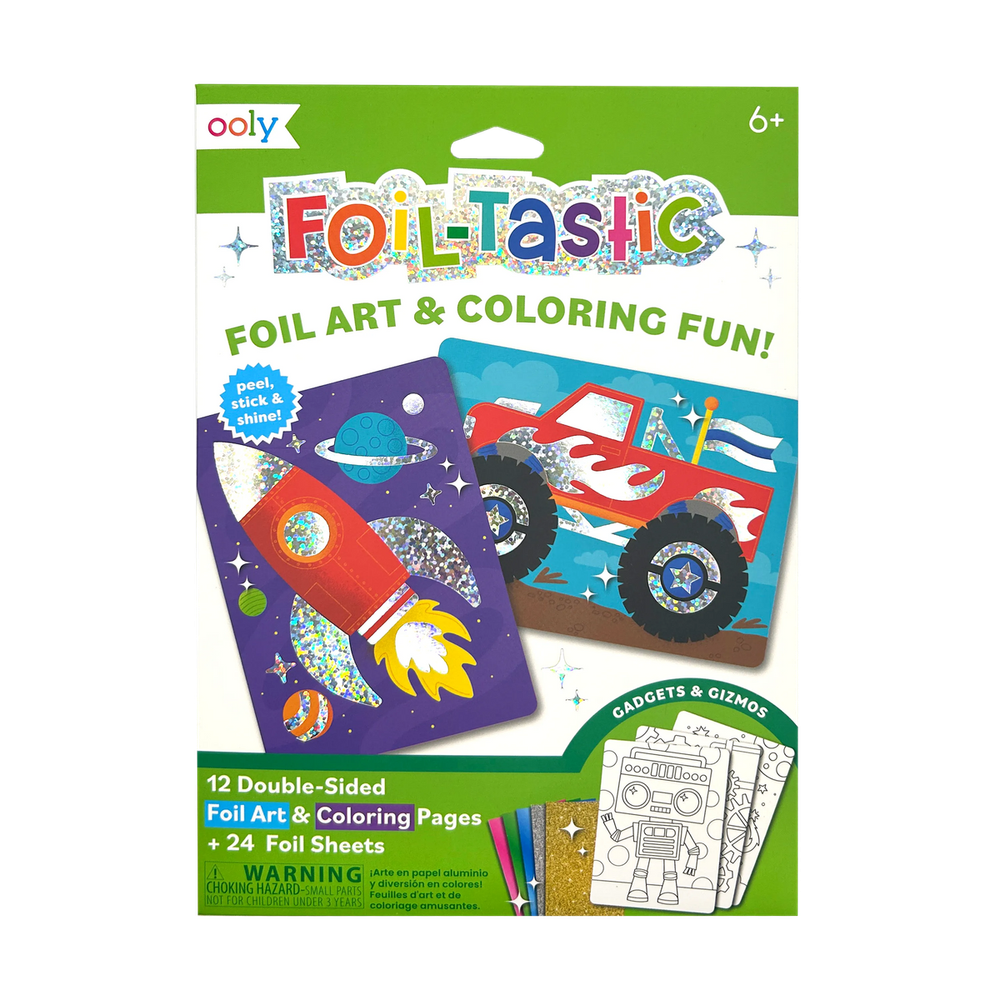 Ooly - Foil-Tastic Foil Art And Coloring Fun Kit - Gadgets & Gizmos - 36 Pcs
