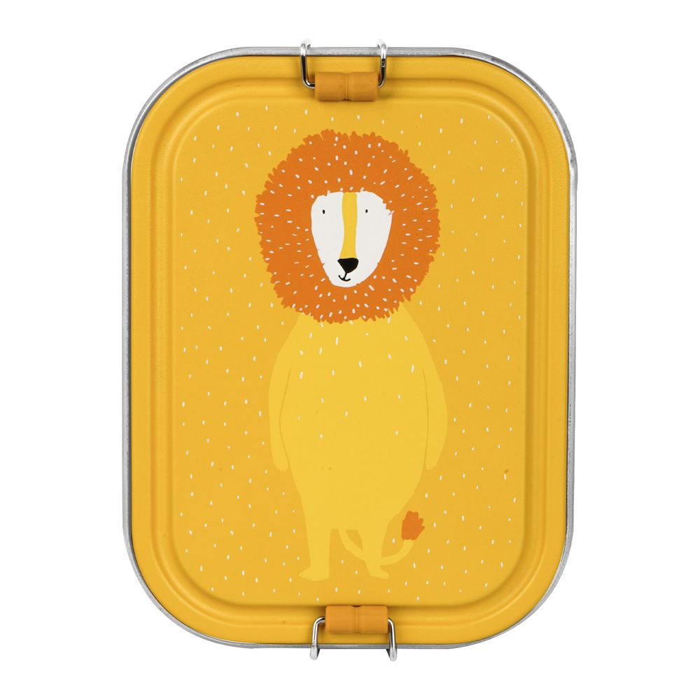 Trixie - Lunch Box With Two Compartments - Yellow - Mr. Lion - Large