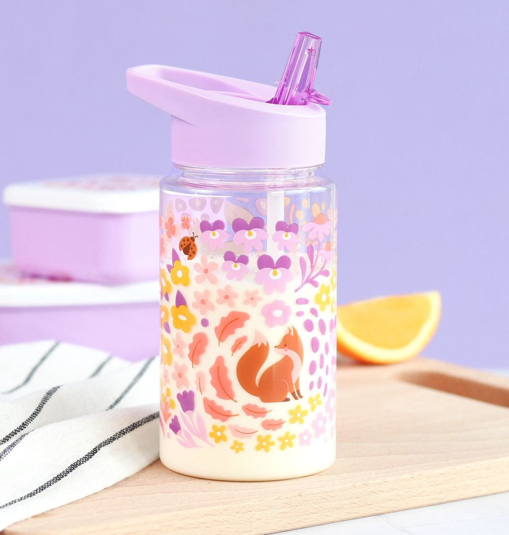 A little Lovely Company - Kids Water Bottle - Flower Garden - 450 ml