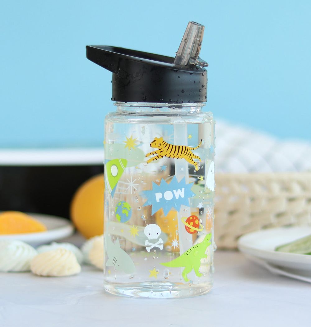 A Little Lovely Company - Kids' Water Bottle - Galaxy - 450ml