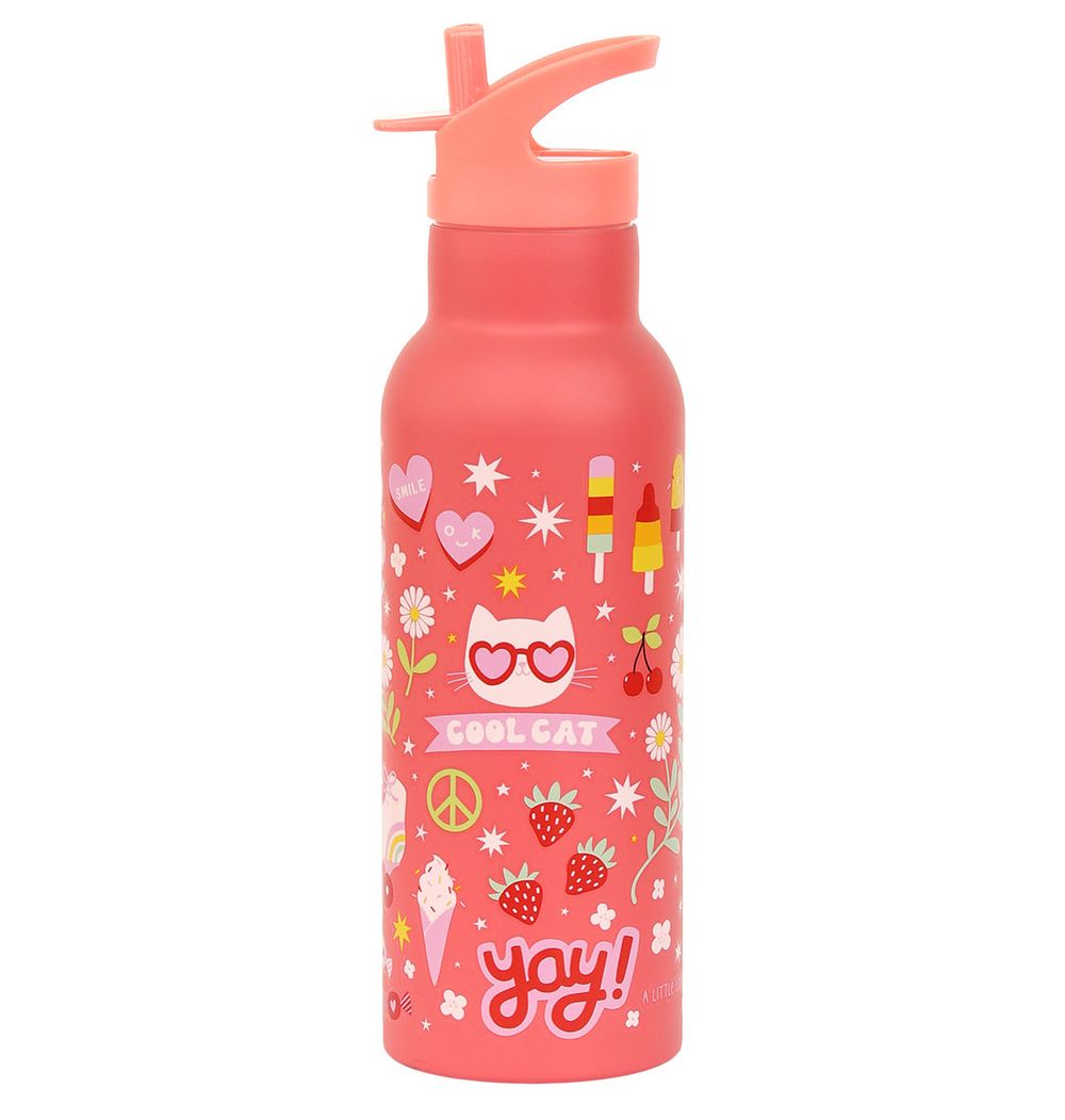 A Little Lovely Company - Stainless Steel Water Bottle - Fun - 500ml